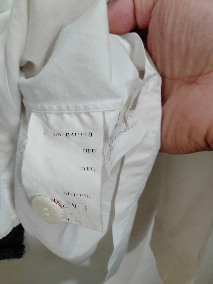 コムデギャルソンオム　90s 田中オム　縮絨　ブロードシャツ　デカボタン