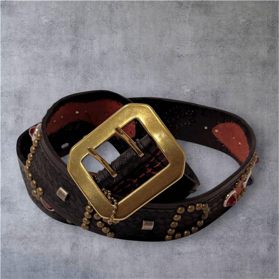 Ted Company スタッズレザーベルト 30inch タグ付き　当日発送