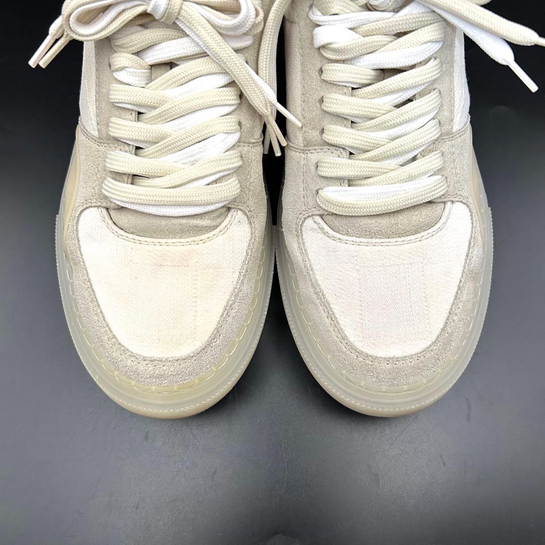 【極美品】ルイヴィトン LVオリライン スニーカー メンズ ダミエ デニム 白