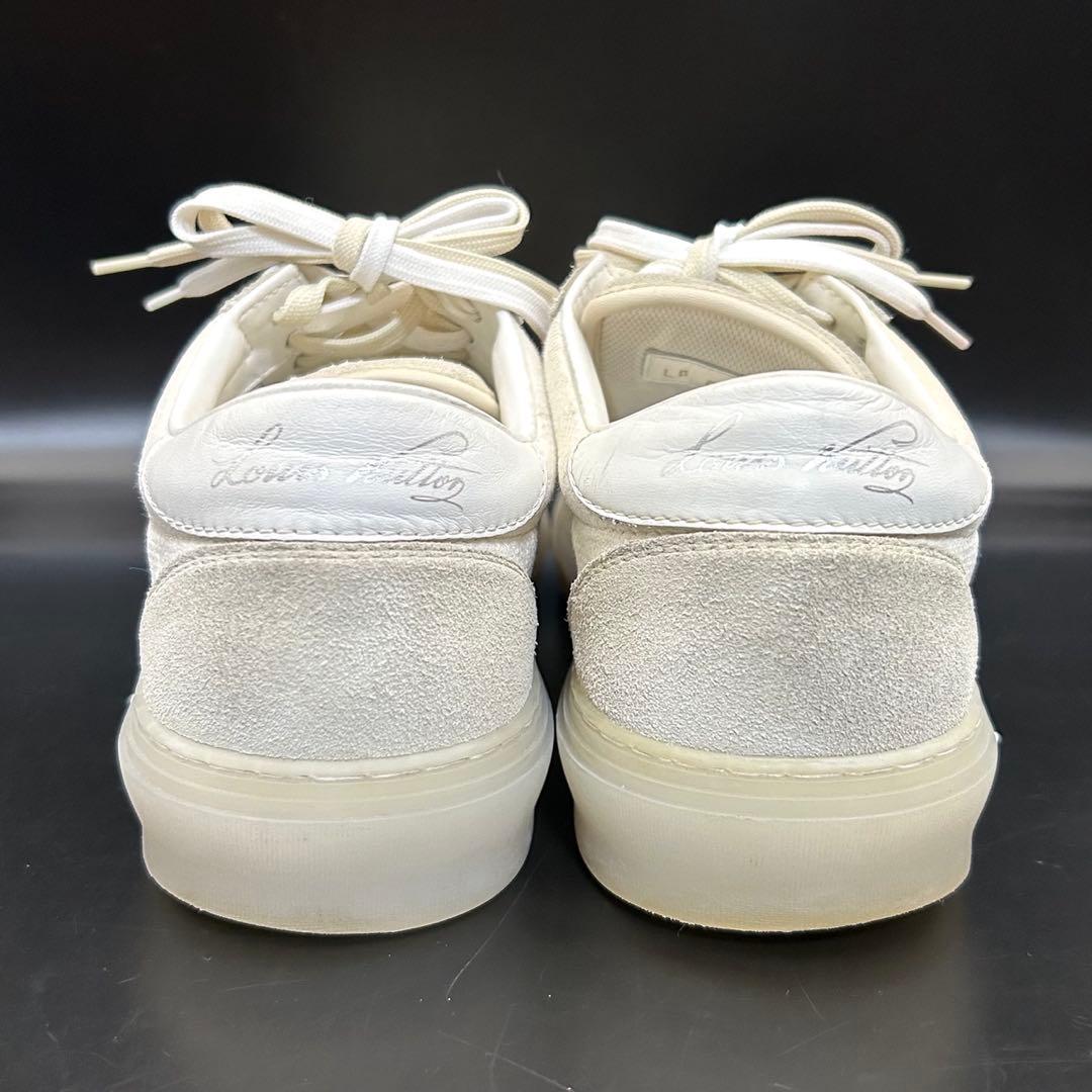 【極美品】ルイヴィトン LVオリライン スニーカー メンズ ダミエ デニム 白