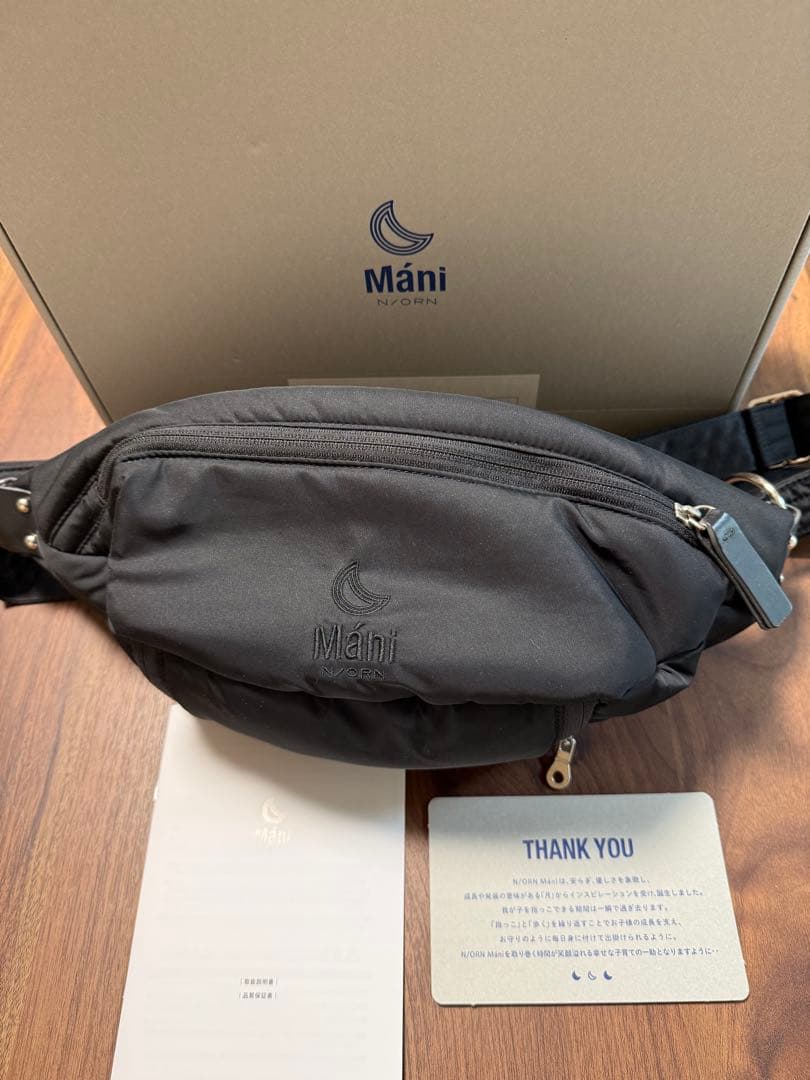 N/ORN Máni ボディバッグ　ブラック ヒップシート