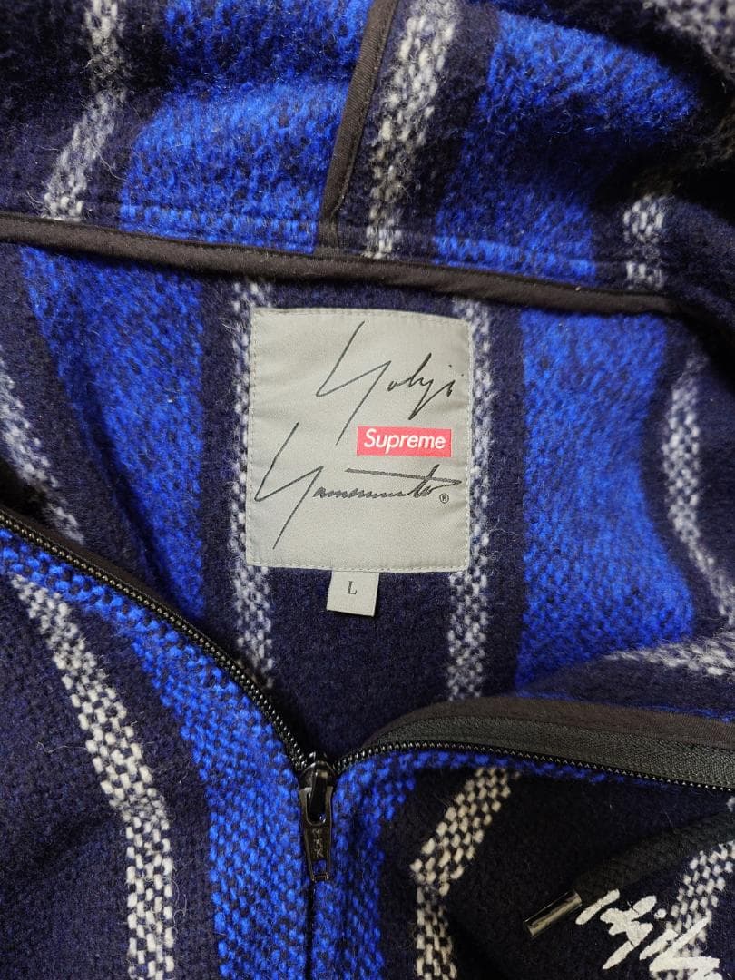 【レア商品】Supreme ストライプ柄フード付きジャケット×ヨウジヤマモト