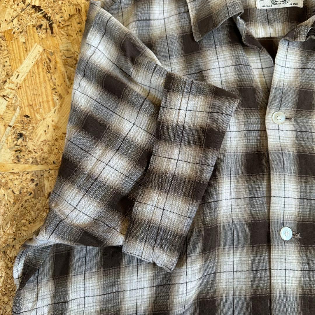 トップス 50-60s ARROW ombre check s/s shirts