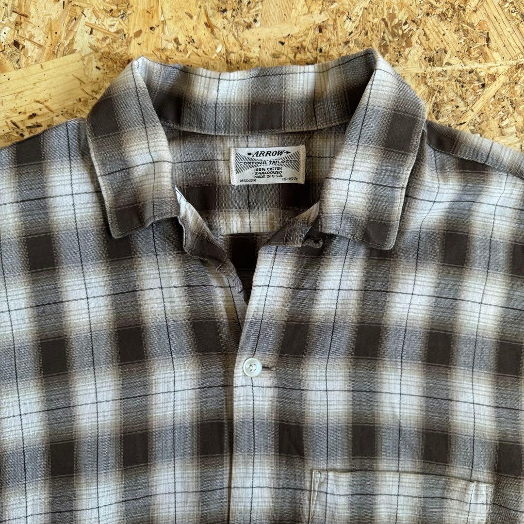 トップス 50-60s ARROW ombre check s/s shirts
