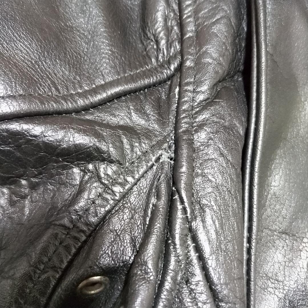 ホーンワークス　ダブル　ライダース　レザー　裏地キルティング　大きいサイズ