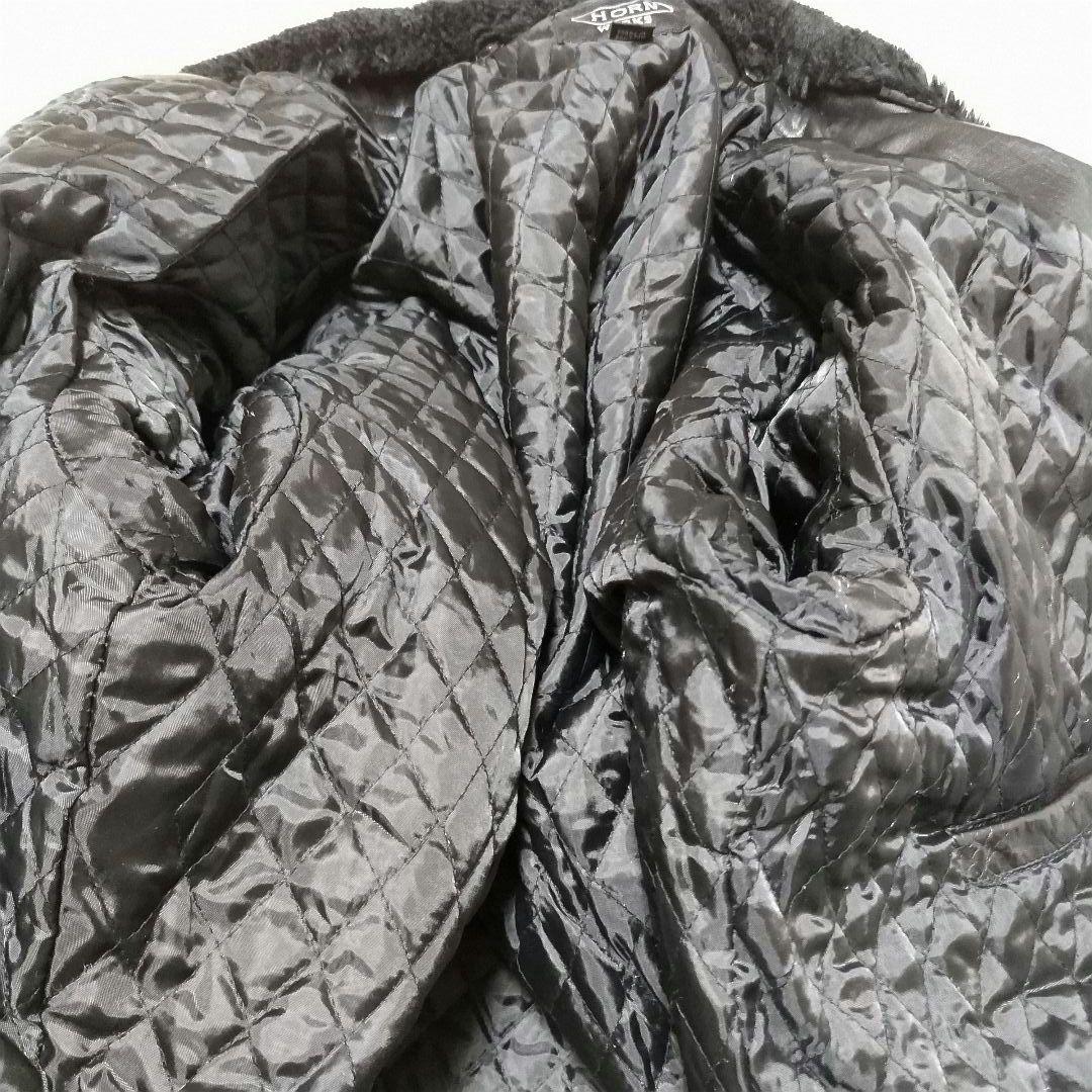 ホーンワークス　ダブル　ライダース　レザー　裏地キルティング　大きいサイズ