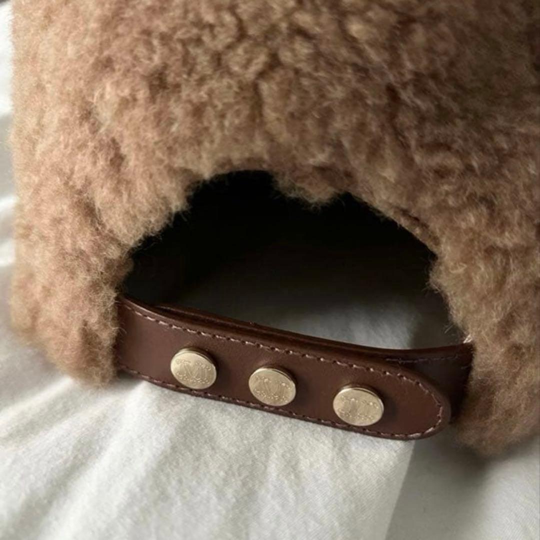 マックスマーラ　テディベア　キャップ　キャメル57㎝