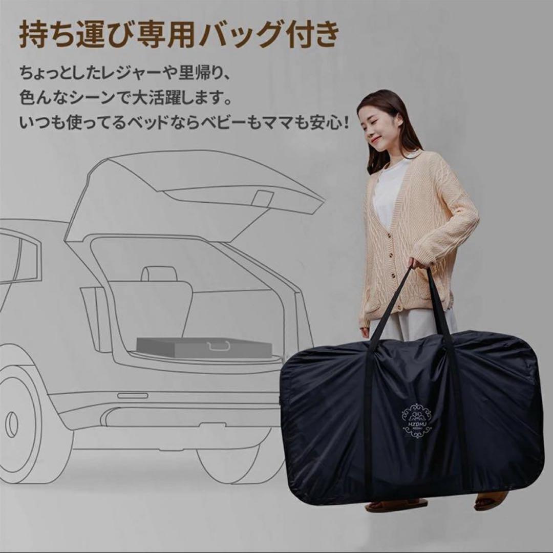 美品 HZDMJ ベビーベッド 添い寝 折りたたみ ゆりかご プレイヤード