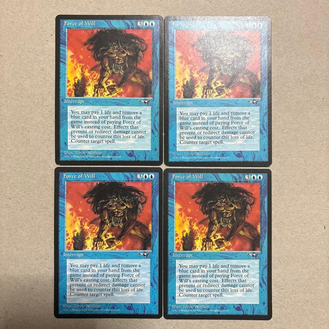 意志の力 Force of Will ALL 英語 4枚セット NM MTG