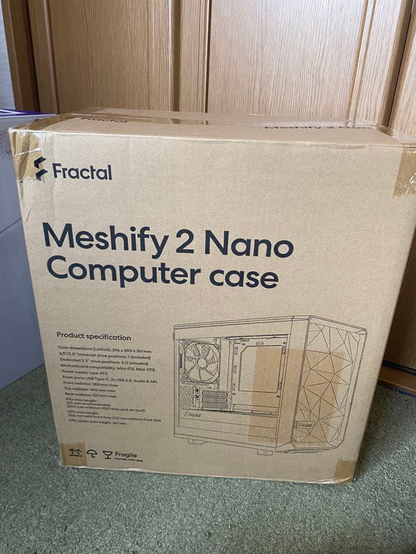 Mini-ITX Fractal Meshify2Nano PCケース