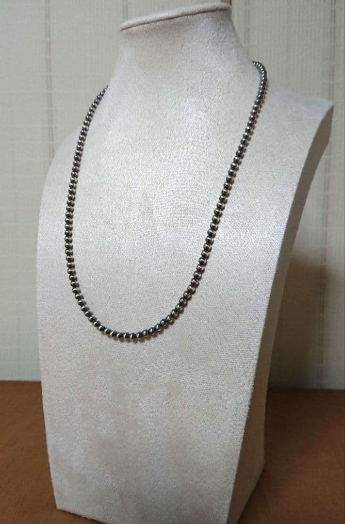 専用40※ナバホパール ネックレス 一連 4ミリ インディアン