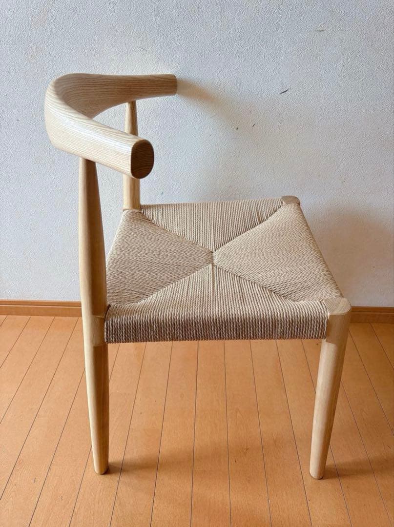 ペーパーコードチェア北欧デザイン　ナチュラル　アームレスリプロダクト品　椅子イス