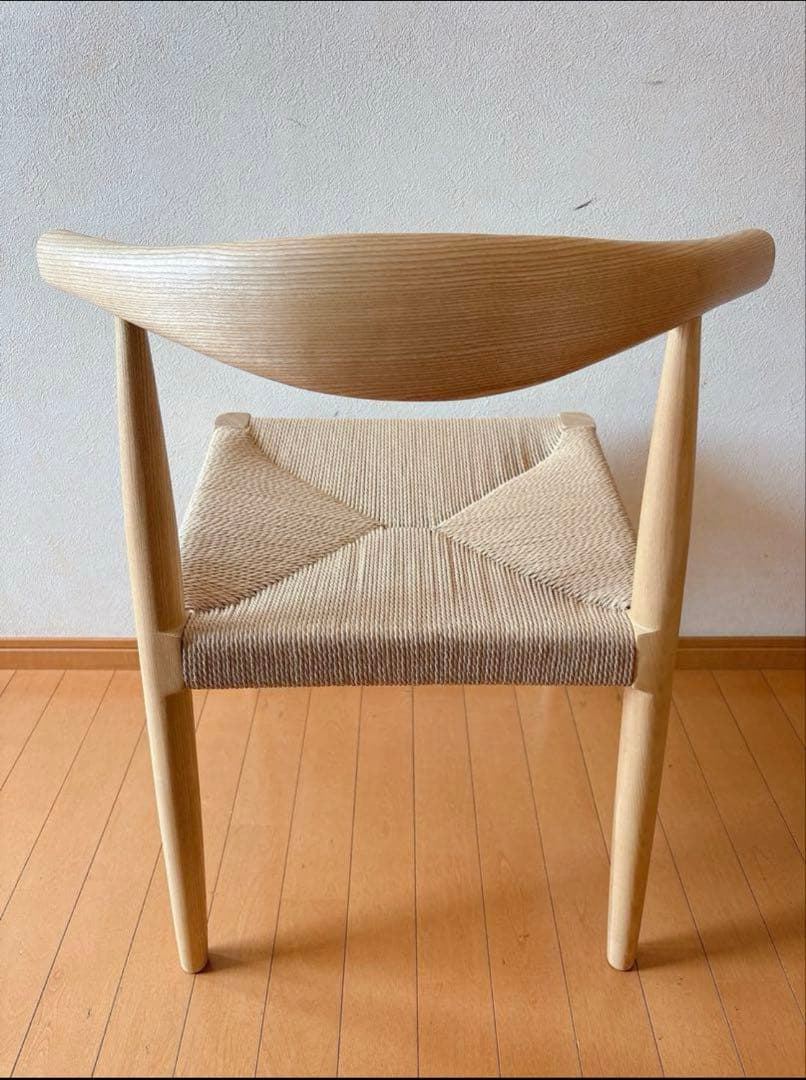 ペーパーコードチェア北欧デザイン　ナチュラル　アームレスリプロダクト品　椅子イス