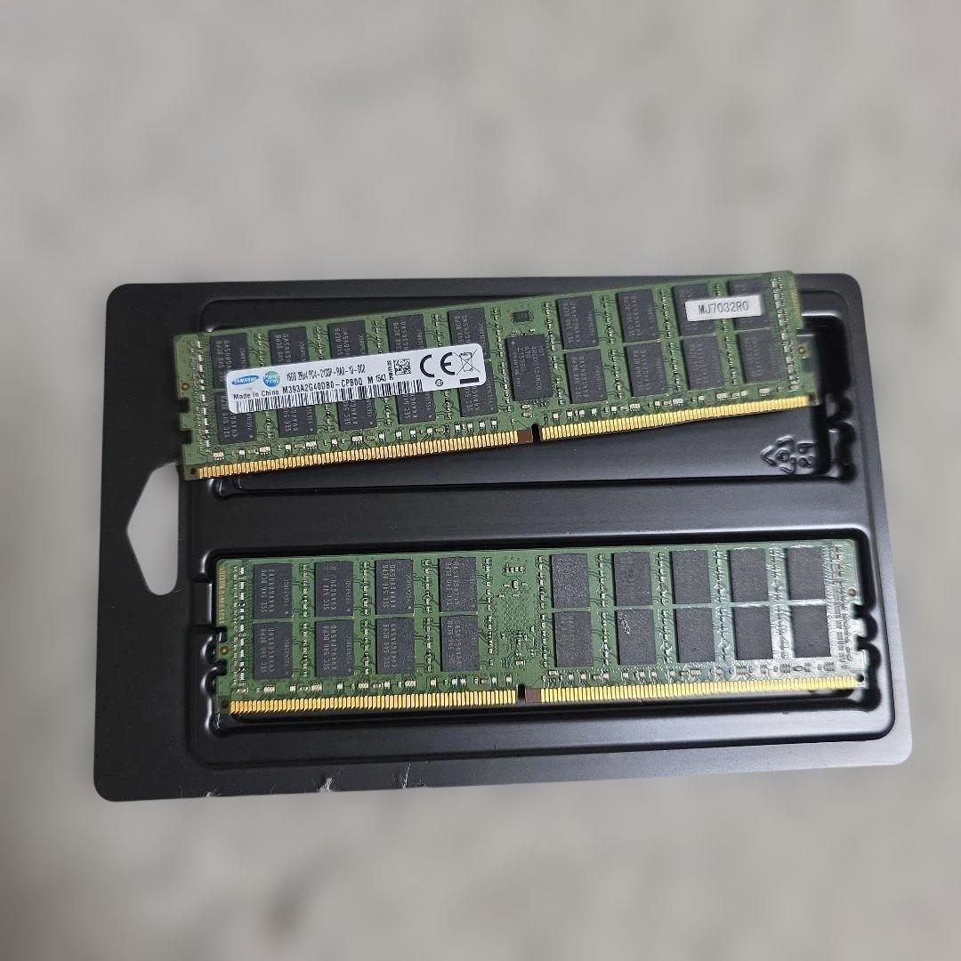 Samsung 16GB DDR4 メモリ 2枚セット 計32GB　ECCメモリ