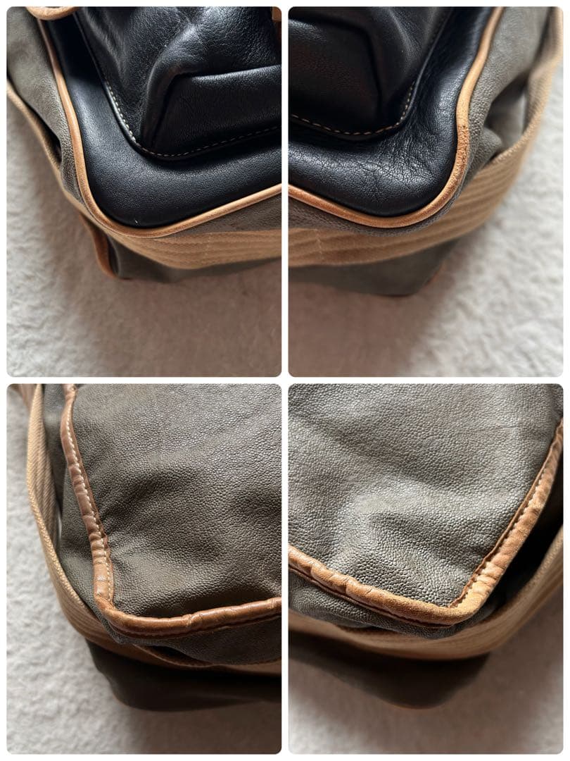 【80s 激レア】シーピーカンパニー メッセンジャーバッグ ロゴパッチ レザー