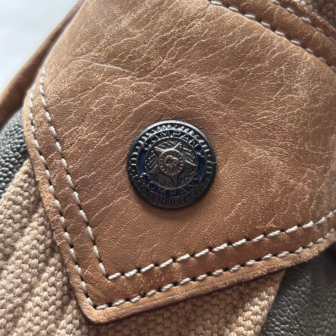 【80s 激レア】シーピーカンパニー メッセンジャーバッグ ロゴパッチ レザー