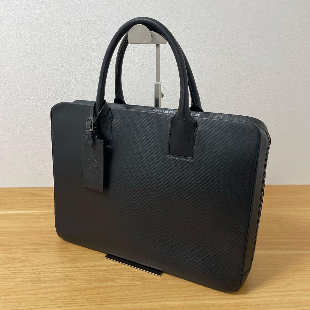 ダンヒル　ビジネスバッグ　ブリーフケース　レザー　ブラック