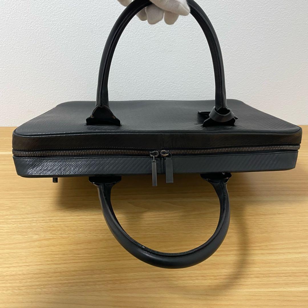 ダンヒル　ビジネスバッグ　ブリーフケース　レザー　ブラック