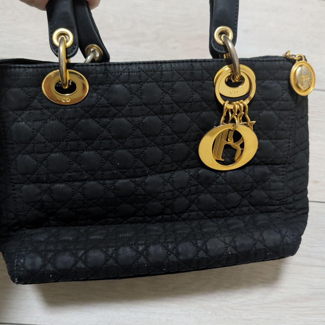 Dior　ブラックキルティングハンドバッグ