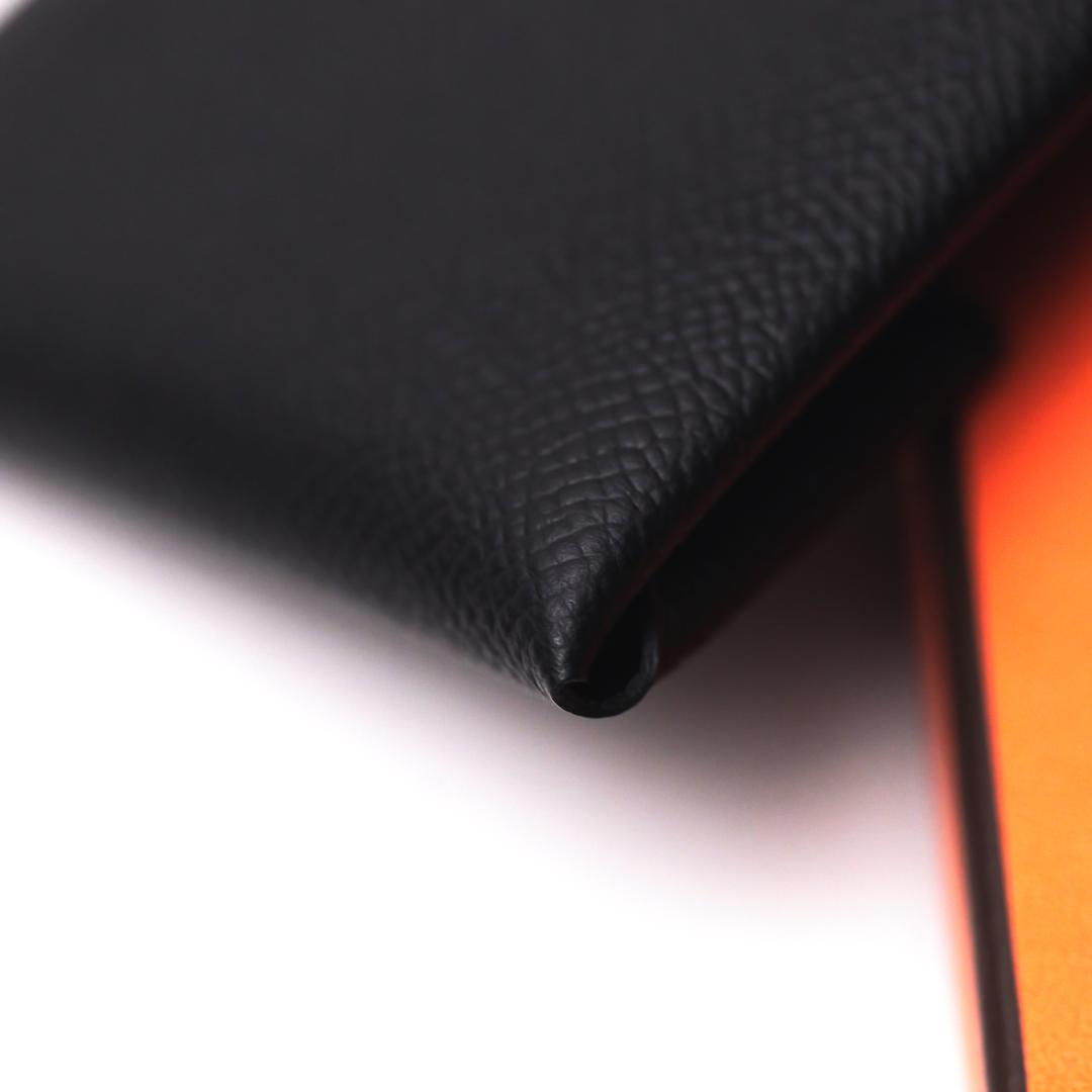 【未使用級】エルメス バスティア ブラック ヴォーエプソン HERMES