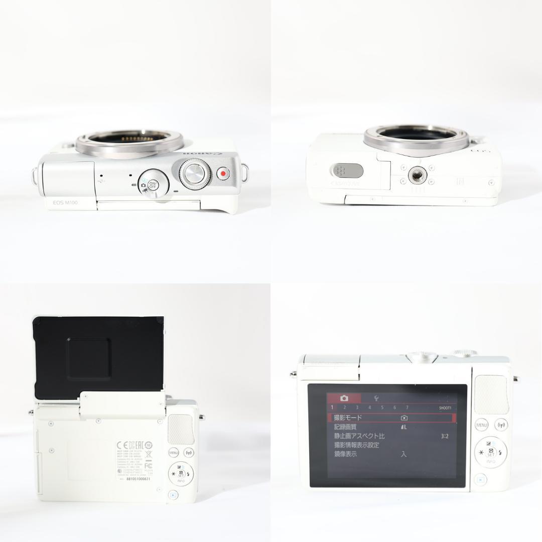 【美品】Canon EOS M100 ミラーレス一眼カメラ レンズセット