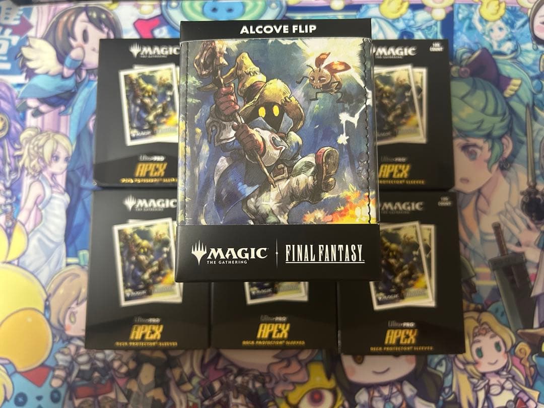 mtg ff 迷える黒魔道士、ビビ APEXスリーブ6個　デッキケース1個