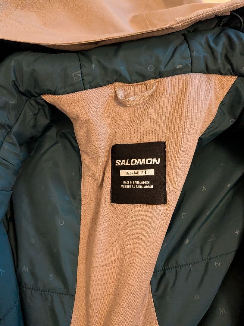 値下げ‼️SALOMON スノーボードジャケット L ベージュ　セット