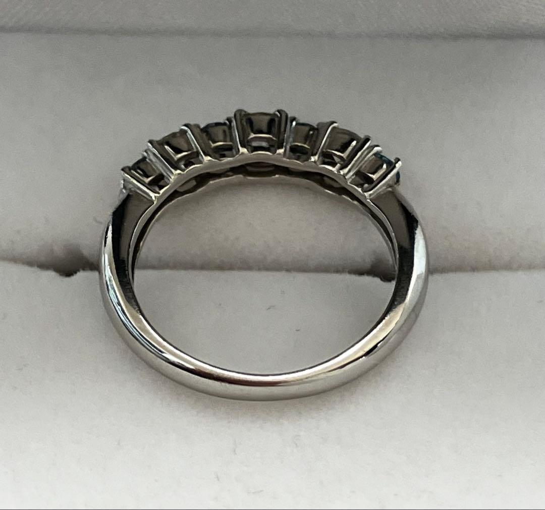 ダイヤモンド ブルーダイヤ 0.5ct プラチナ Pt900 エタニティ 8号