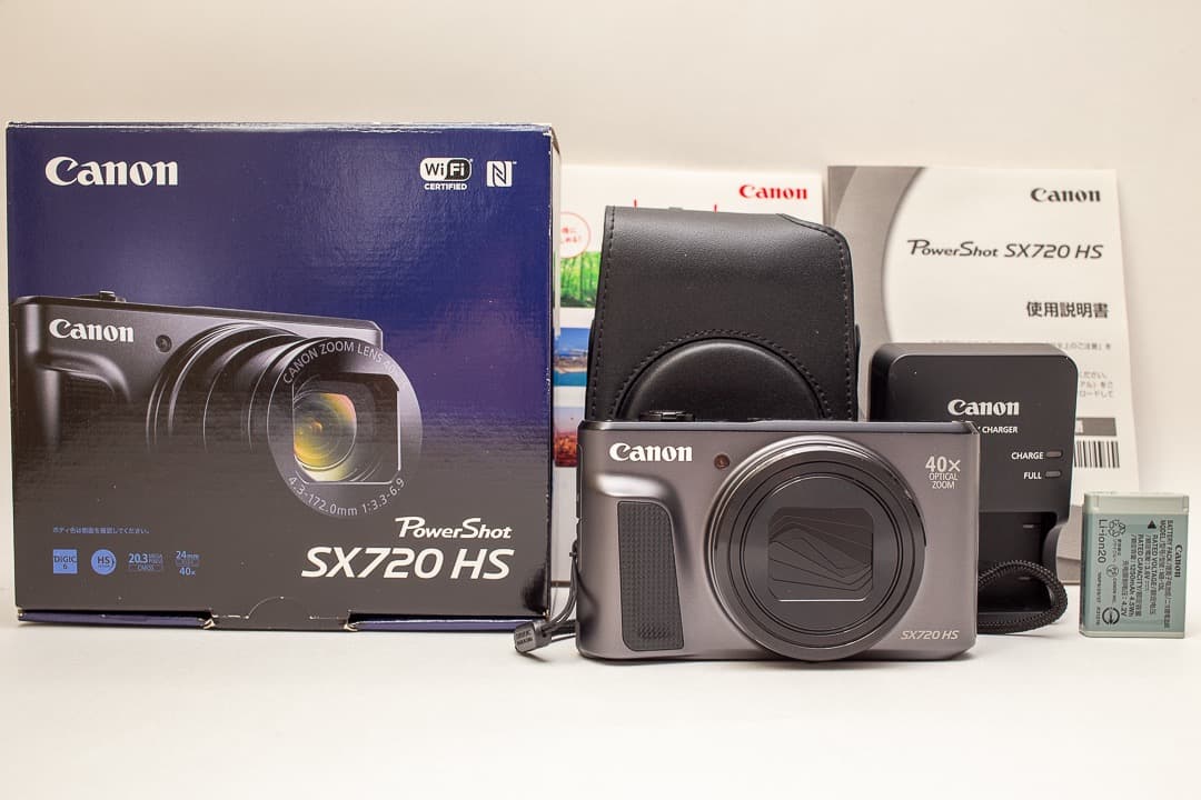 Canon PowerShot SX720 HS ブラック 純正本革ケース付