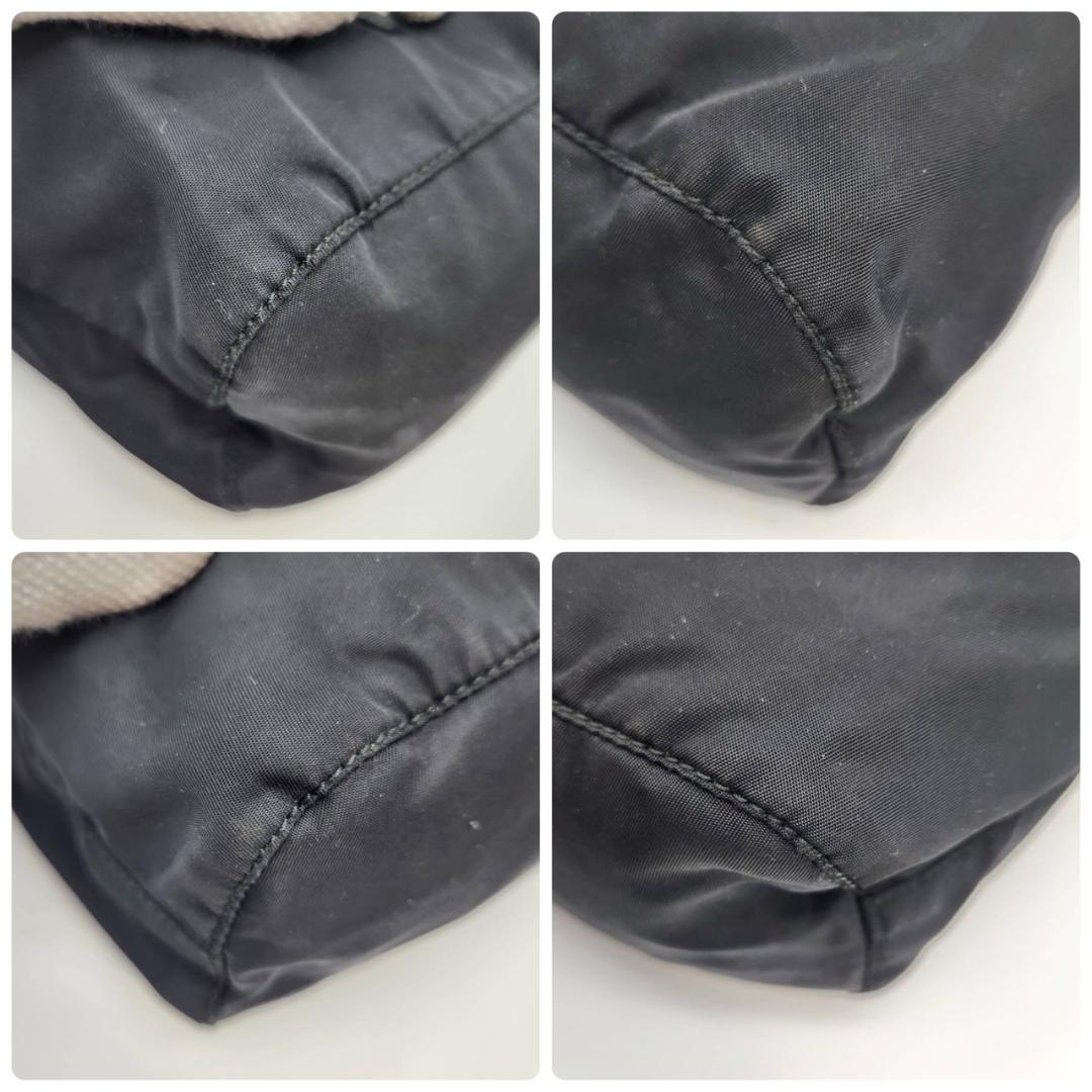 プラダ 巾着ポーチ ナイロン 三角ロゴプレート 近年 ミニバッグ 白タグ 良品