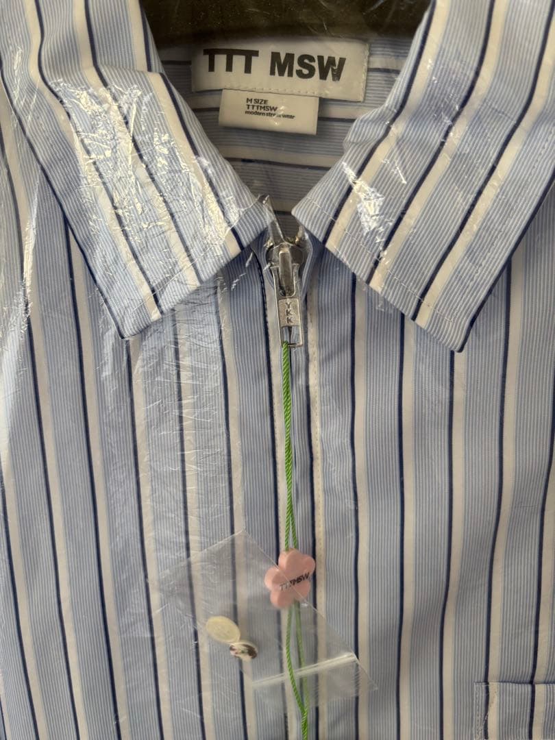 TTT MSW Zip up shirt（BLUE STRIPE）