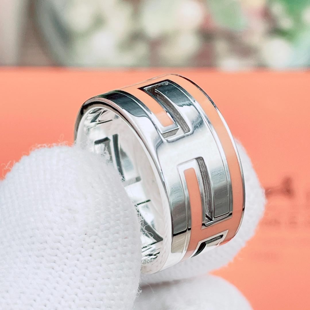 ◇エルメス◇新品仕上済 ムーヴ ムーブアッシュ リング オレンジ 13号 7.7