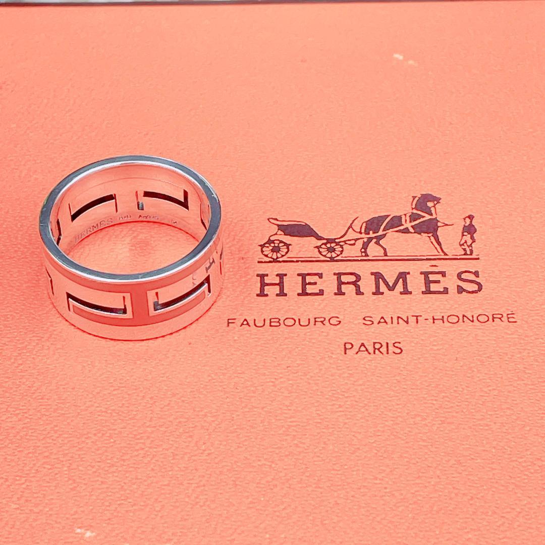 ◇エルメス◇新品仕上済 ムーヴ ムーブアッシュ リング オレンジ 13号 7.7