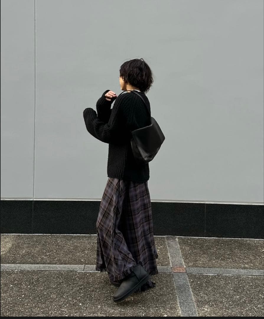 スカート tartan check long skirt_ok.soon