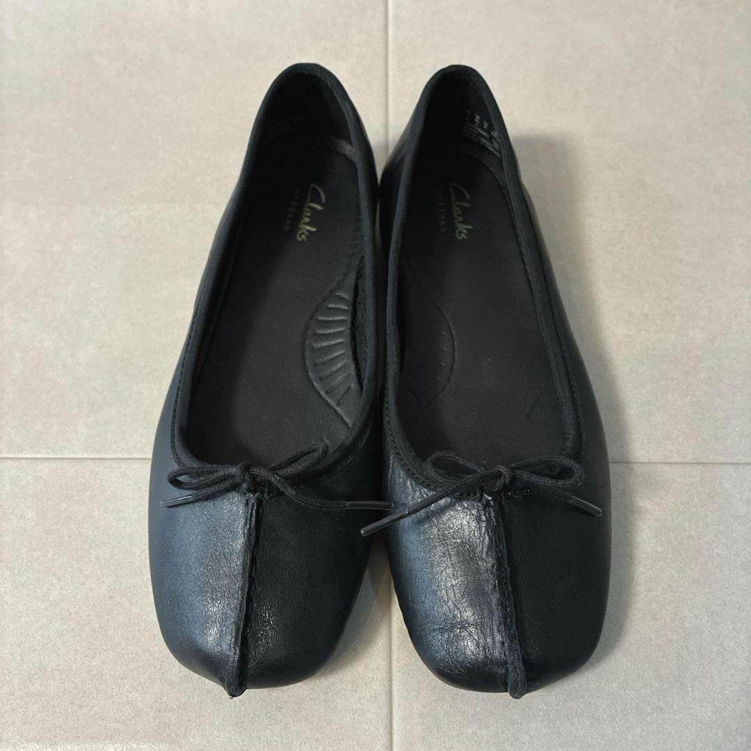 新品 クラークス♡フレックルアイス レザー バレエシューズ パンプス 黒