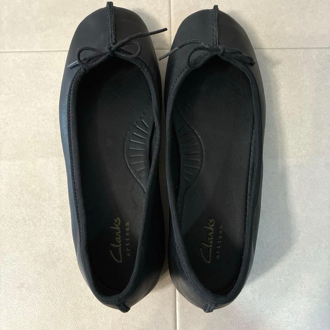 新品 クラークス♡フレックルアイス レザー バレエシューズ パンプス 黒
