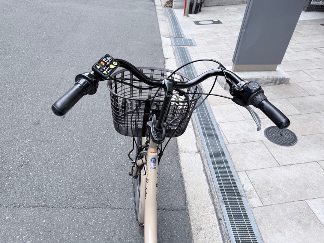 大阪府　子供乗せ　ヤマハ　電動アシスト自転車 チャイルドシート付き ベージュ