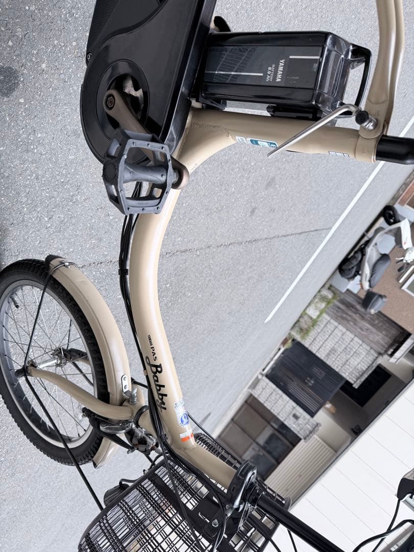 大阪府　子供乗せ　ヤマハ　電動アシスト自転車 チャイルドシート付き ベージュ