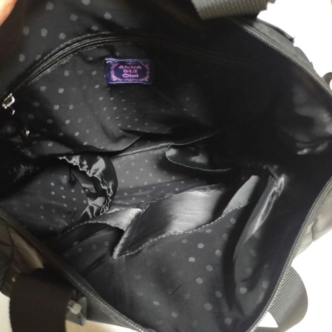 アナスイミニ　マザーズバッグ　3WAY　ブラック　黒　美品!