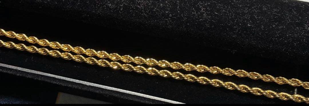 18KGF ロープチェーン ネックレス 50cm k18刻印