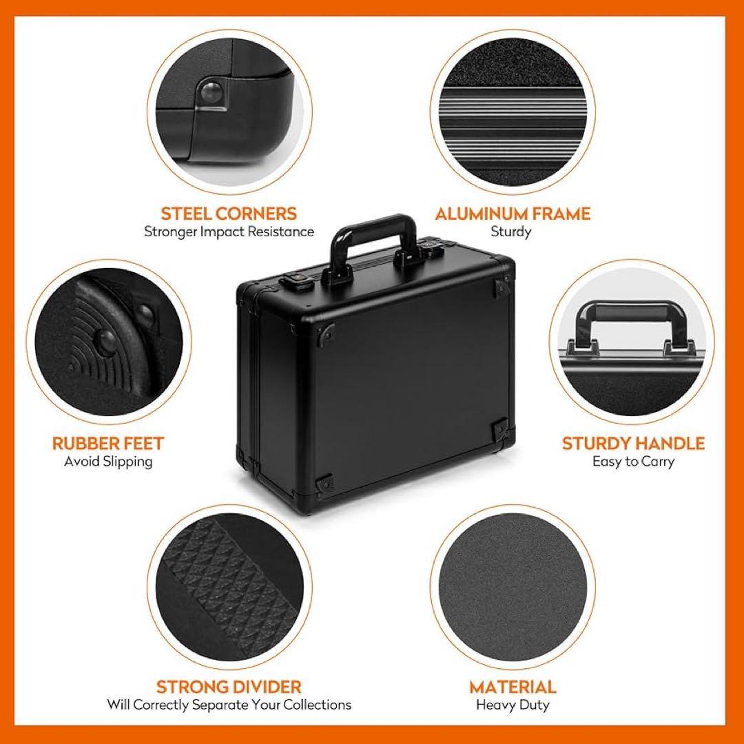 PSA BGS 鑑定済み用 アタッシュケース ストレージボックス アルミ製　3列