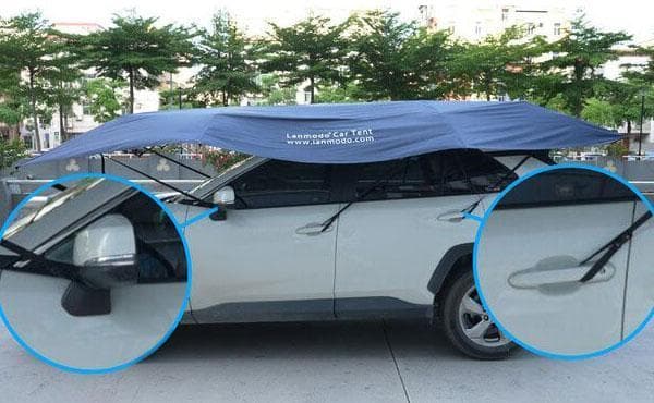 未使用品 Lanmodo 電動サンシェード 自動カーテント 四季 車用 傘型★