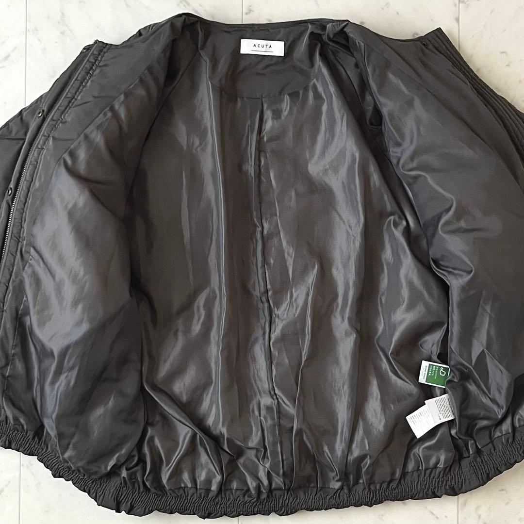 極美品＊アーバンリサーチ コクーンキルティングダウン カーキグレー系 acuta