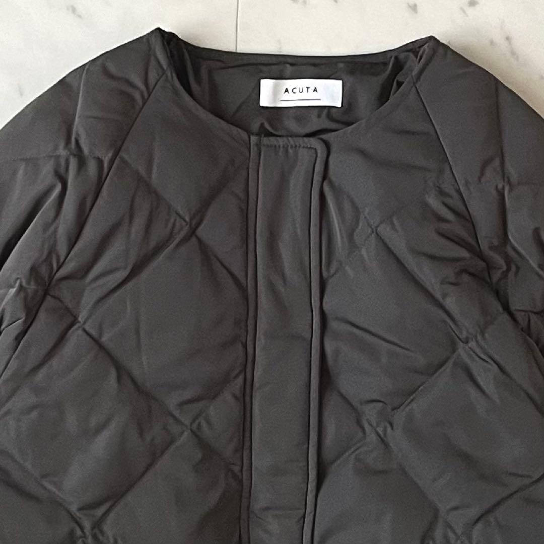 極美品＊アーバンリサーチ コクーンキルティングダウン カーキグレー系 acuta