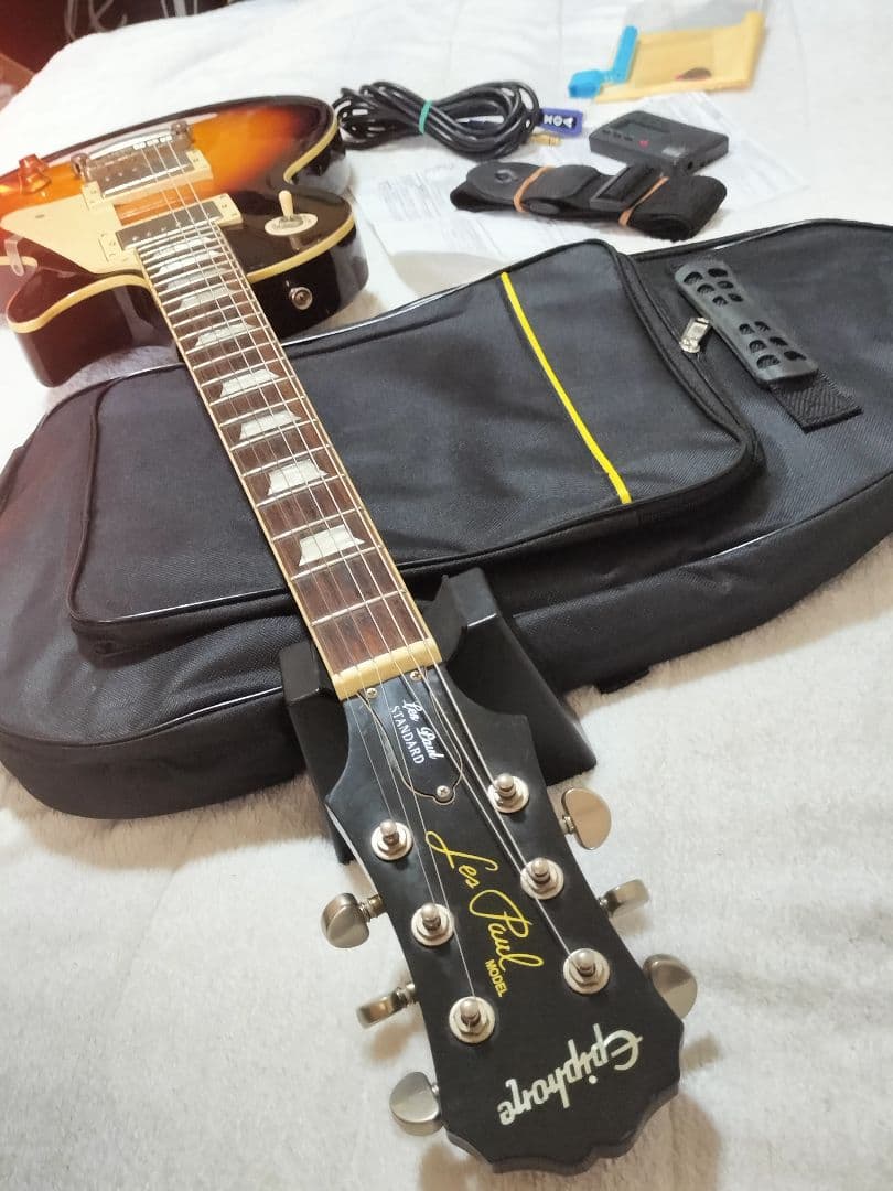 epiphone les paul スタンダード エピフォン レスポールケース付