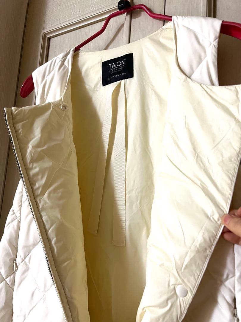 【ランバン×TAION×LIMONTA】白ダウンワンピースUSEDロングジレ