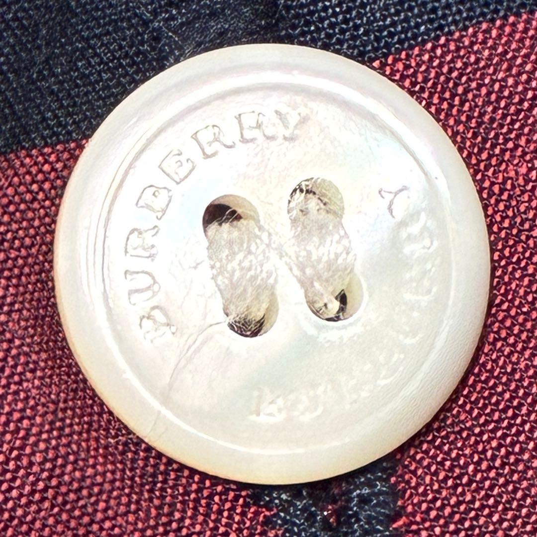 美品 バーバリー 長袖シャツ ノバチェック メガチェック メンズ ネイビー M