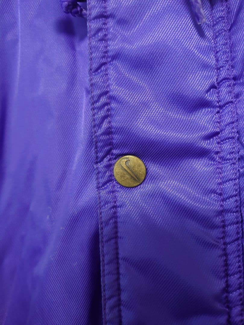 ナイキ ビンテージ ベンチコート レイカーズカラー ナイロンジャケット　銀タグ