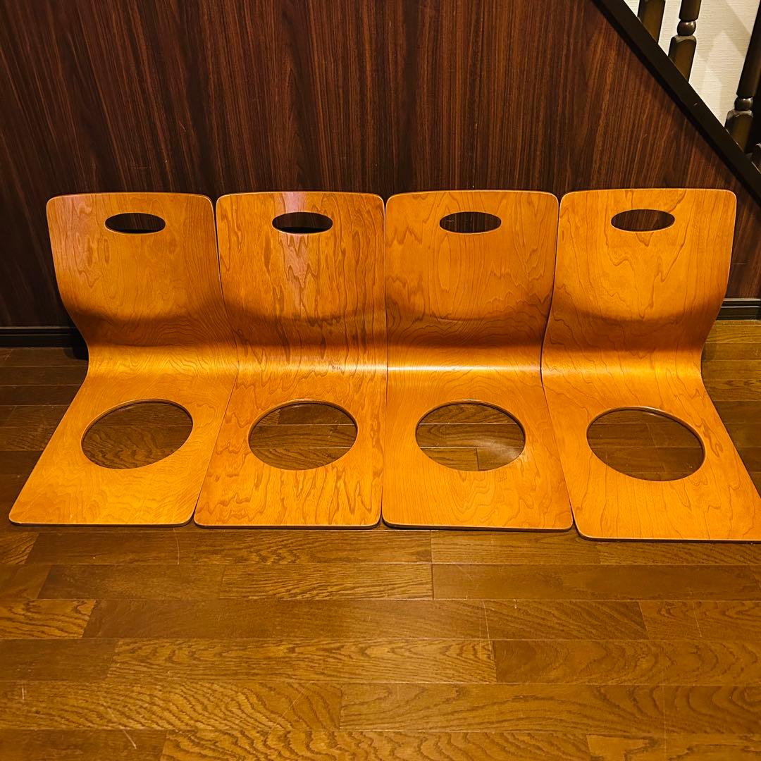 【良品】 曲げ椅子 10脚セット 木製 アンティーク 昭和レトロ