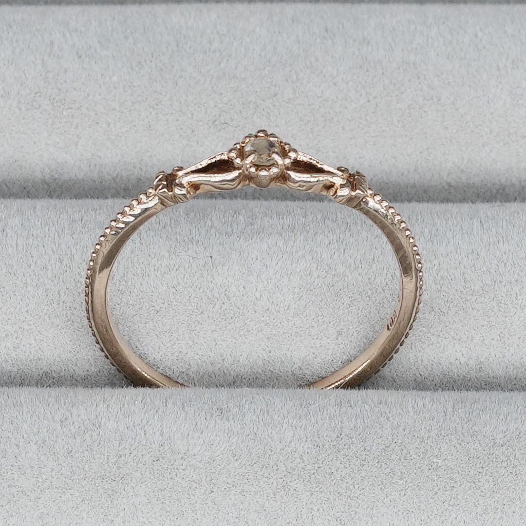 agete K10 ダイヤ リング アンティーク調